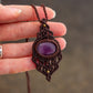 Lepidolite • macrame necklace