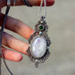 Malachite & Rainbow Moonstone necklace