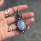 Malachite & Rainbow Moonstone necklace