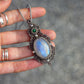 Malachite & Rainbow Moonstone necklace