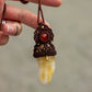 Carnelian & Citrine macrame necklace