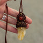 Carnelian & Citrine macrame necklace