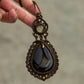 Lodolite & Black Onyx macrame necklace