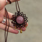 Rose Quartz macrame necklace