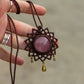 Rose Quartz macrame necklace