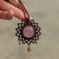 Rose Quartz macrame necklace