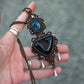 Shattuckite & Druzy Onyx necklace