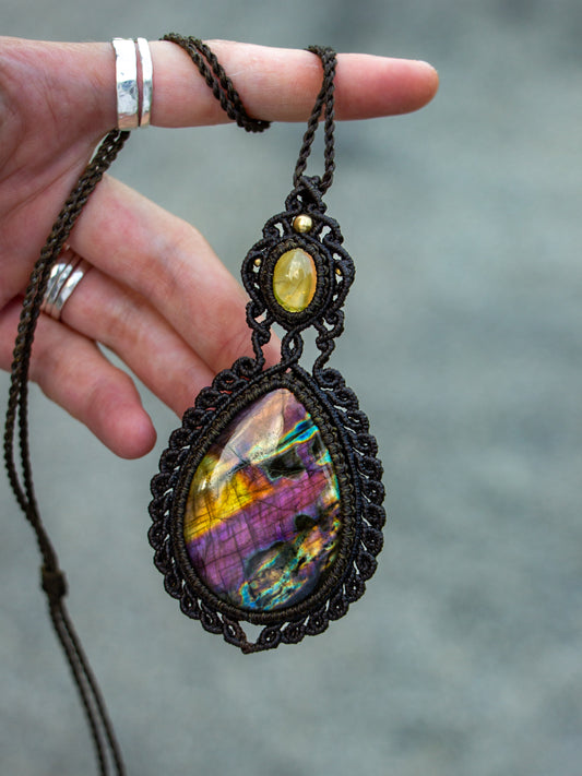 Citrine & Labradorite necklace