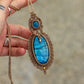 Apatite & Labradorite macrame necklace