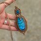 Apatite & Labradorite macrame necklace