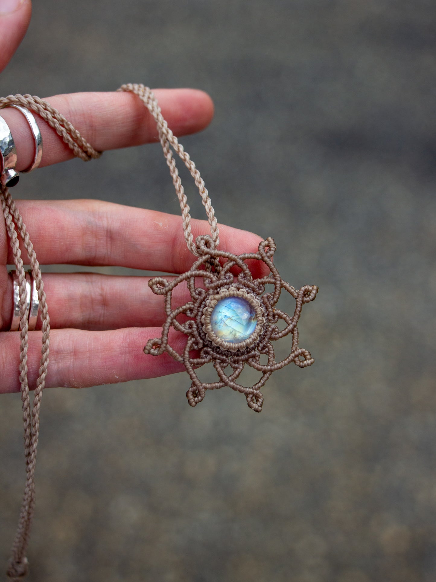 Rainbow Moonstone necklace