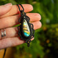 Labradorite • macrame necklace
