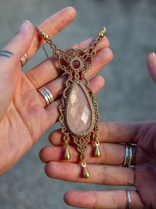 Strawberry Quartz & Peach Moonstone