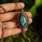 Labradorite • macrame necklace