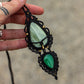 Serpentine & Green Onyx macrame necklace