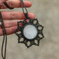 Selenite macrame necklace
