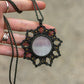 Selenite macrame necklace