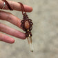 Sunstone & Garden Quartz macrame necklace