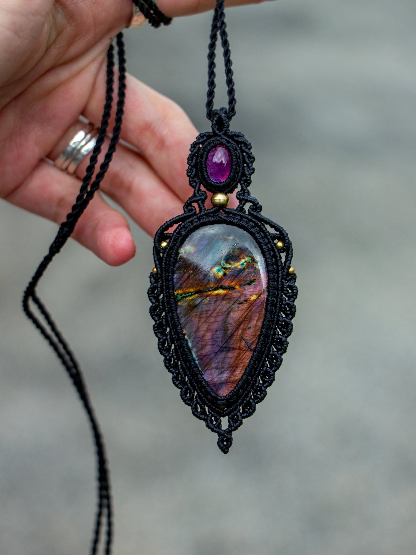 Amethyst & Labradorite necklace