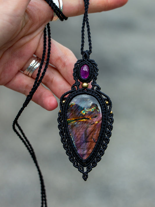Amethyst & Labradorite necklace