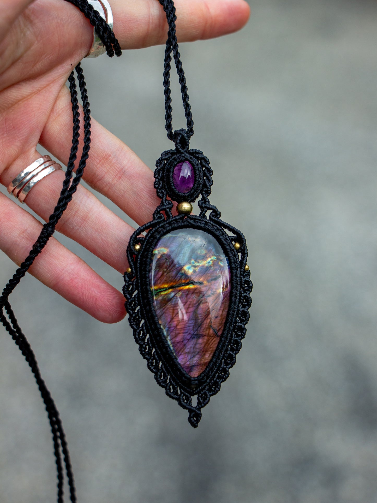 Amethyst & Labradorite necklace