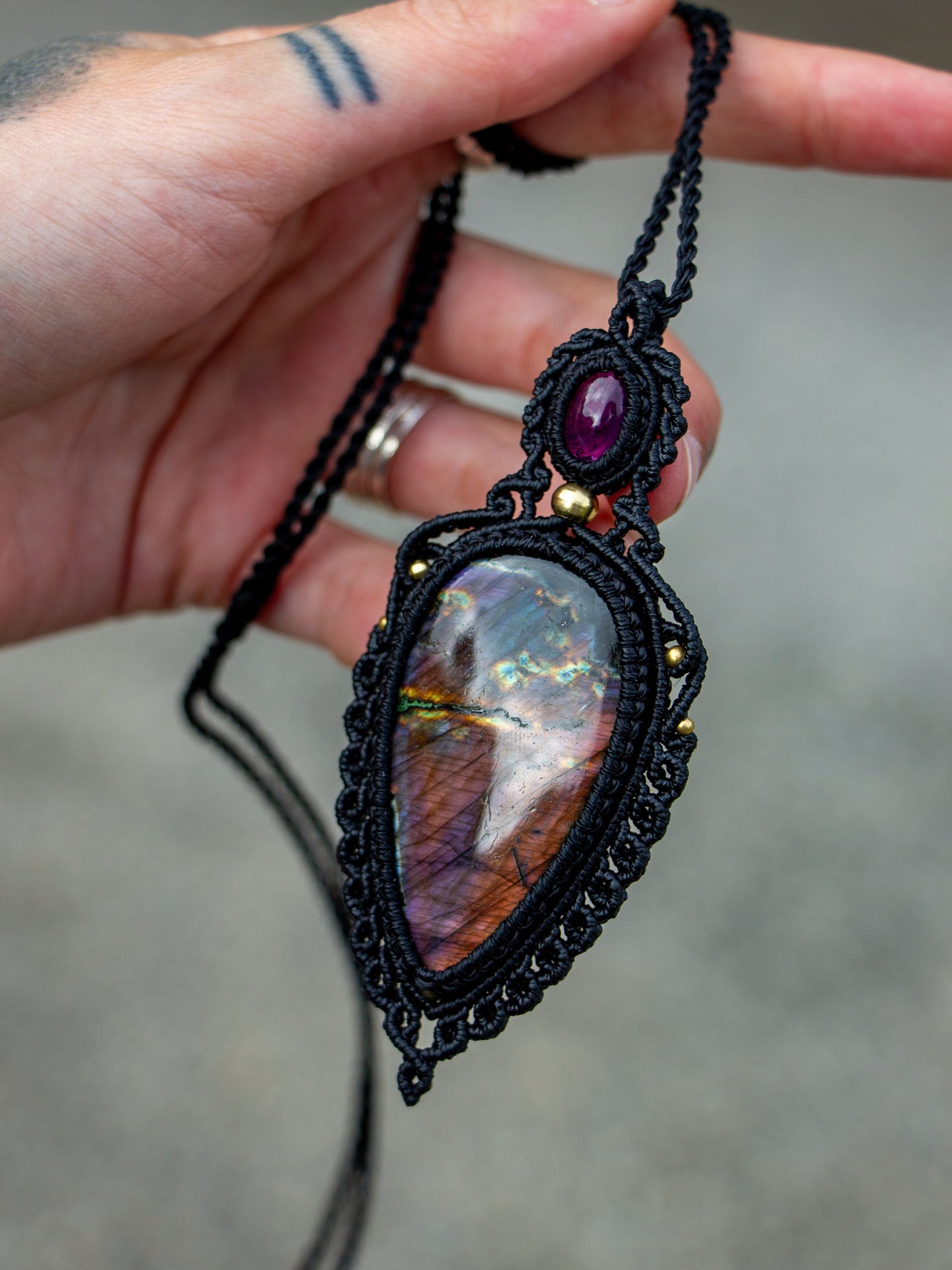 Amethyst & Labradorite necklace