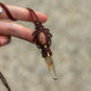 Sunstone & Garden Quartz macrame necklace