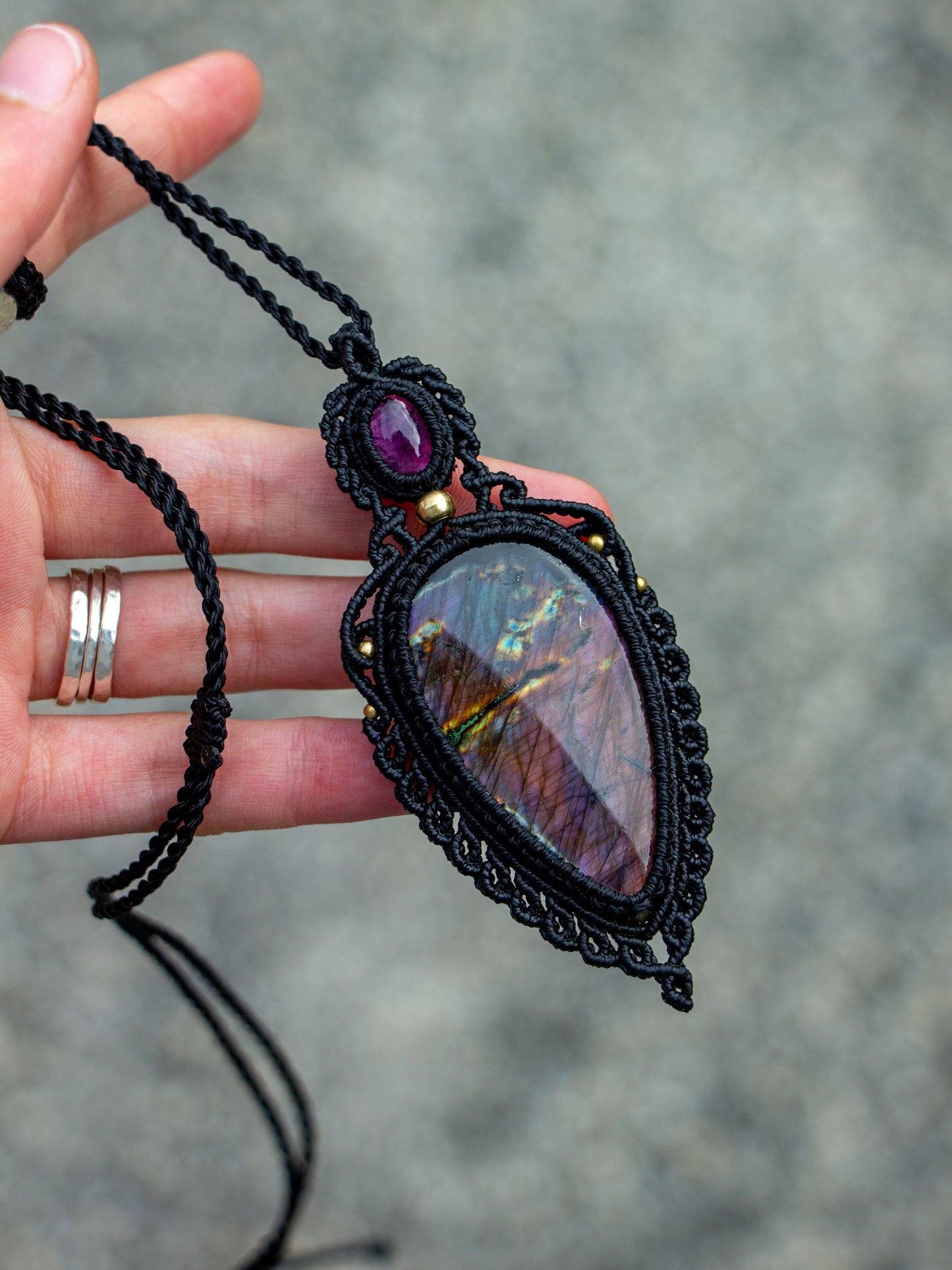 Amethyst & Labradorite necklace