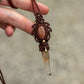 Sunstone & Garden Quartz macrame necklace