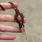 Sunstone & Garden Quartz macrame necklace