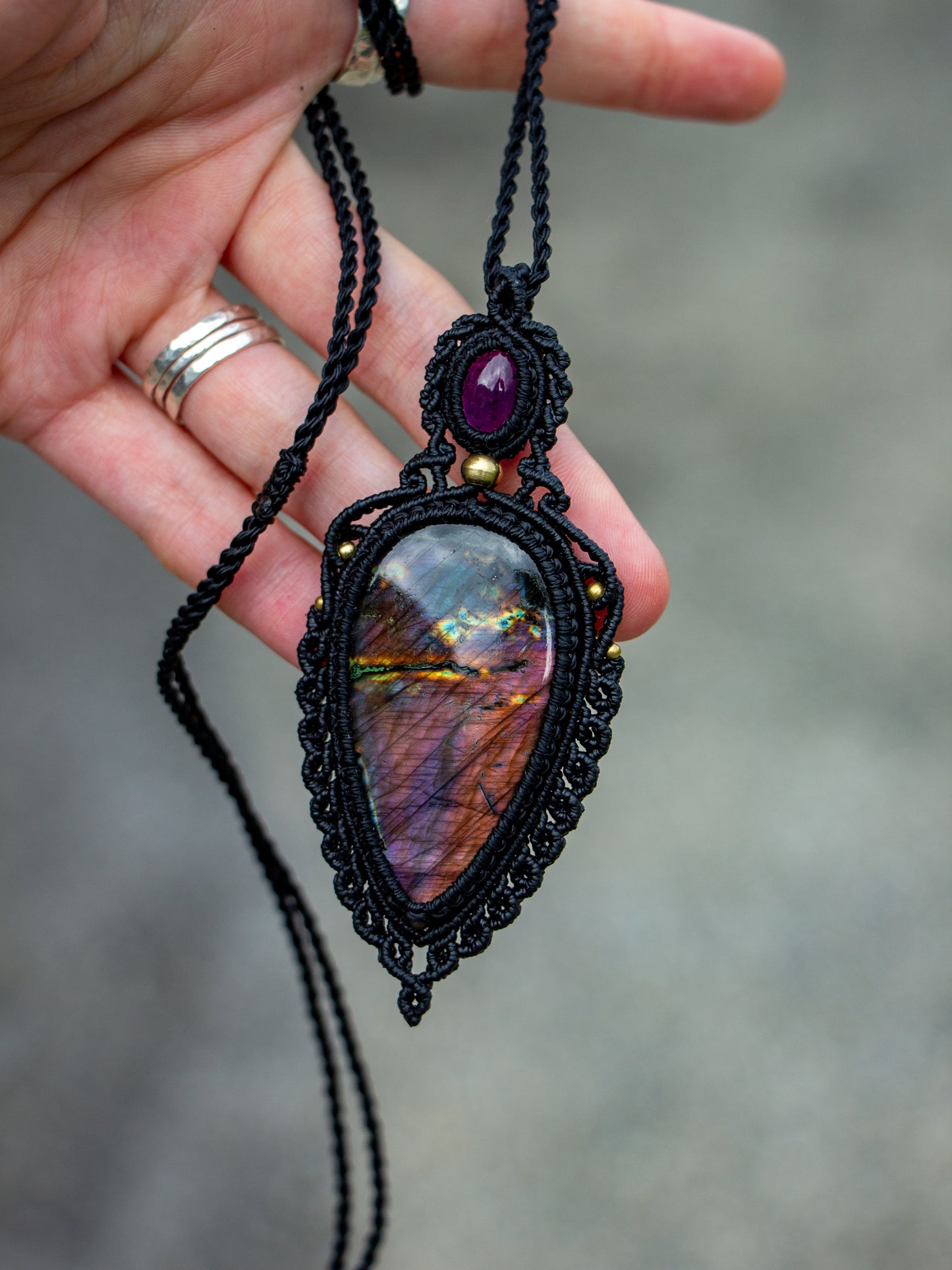 Amethyst & Labradorite necklace