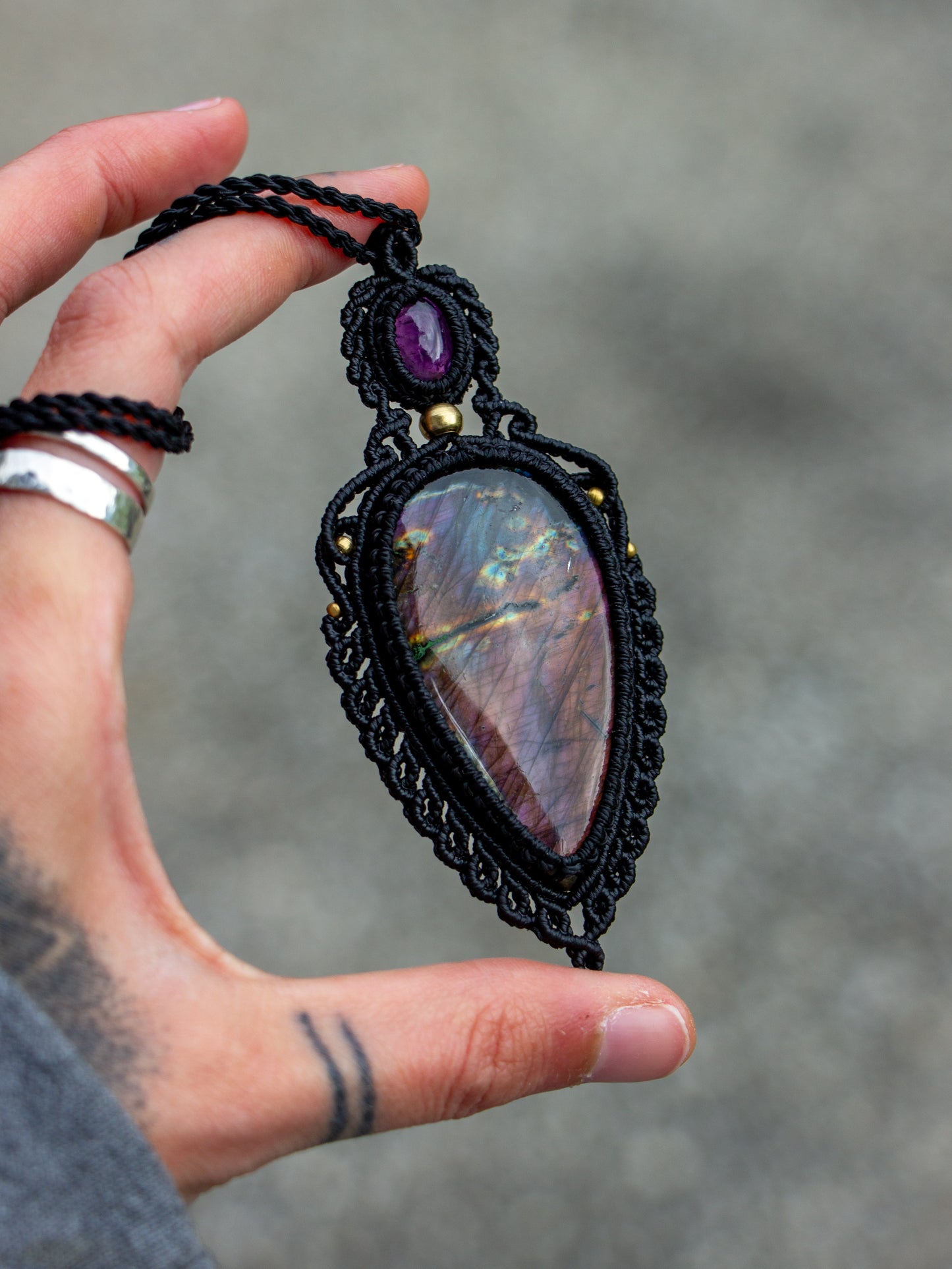 Amethyst & Labradorite necklace