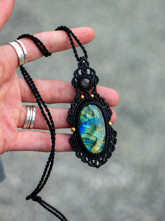 double Labradorite necklace