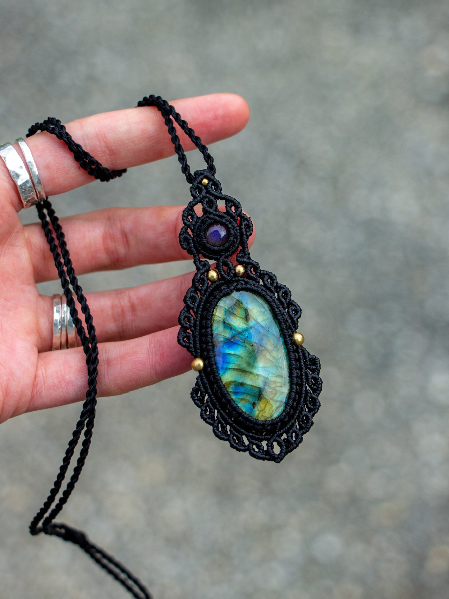 double Labradorite necklace