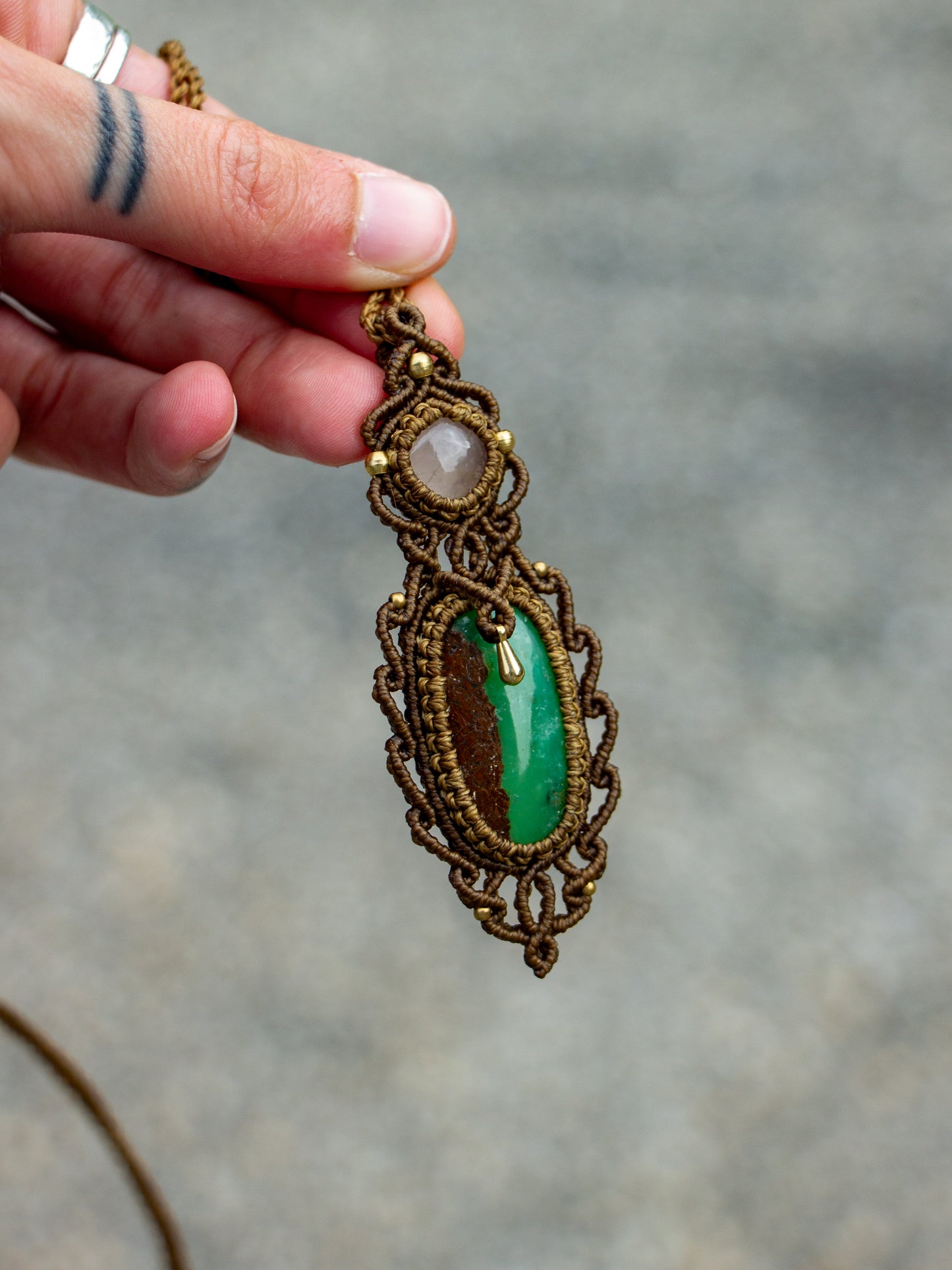 Rose Quartz & Chrysoprase necklace