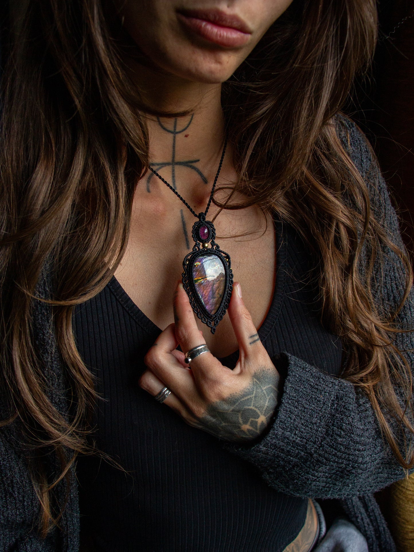 Amethyst & Labradorite necklace