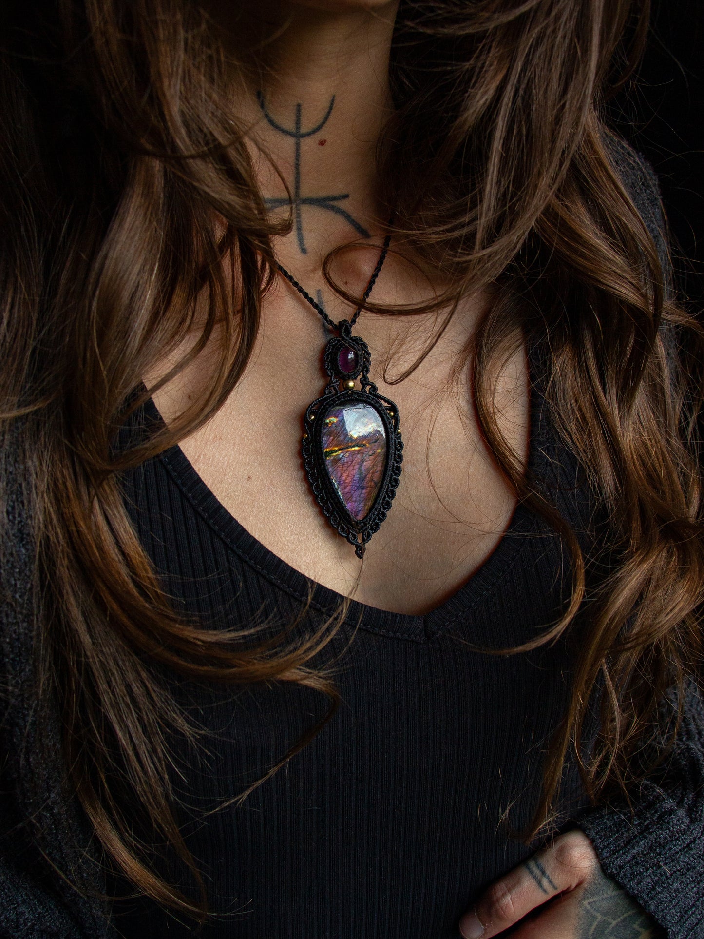 Amethyst & Labradorite necklace