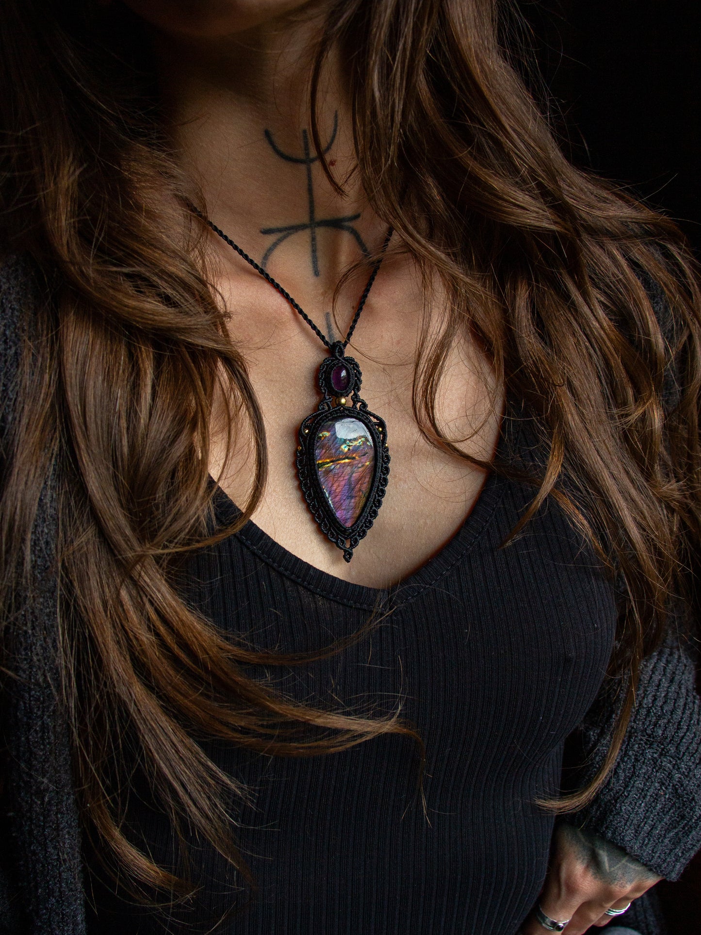 Amethyst & Labradorite necklace
