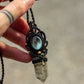 Mother of Pearl & Garden Quartz macrame necklace