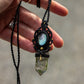 Mother of Pearl & Garden Quartz macrame necklace