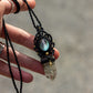 Mother of Pearl & Garden Quartz macrame necklace