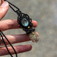 Mother of Pearl & Garden Quartz macrame necklace