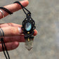 Mother of Pearl & Garden Quartz macrame necklace