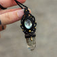 Mother of Pearl & Garden Quartz macrame necklace