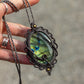 Labradorite macrame necklace