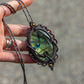 Labradorite macrame necklace