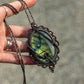 Labradorite macrame necklace