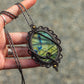 Labradorite macrame necklace