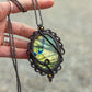 Labradorite macrame necklace