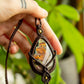 Scarlett • Labradorite macrame necklace